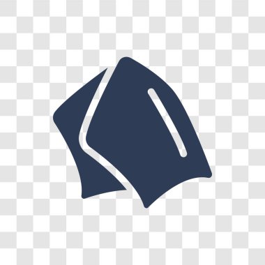 Mendil simgesi. Trendy mendil logo kavramı hijyen koleksiyonundan şeffaf arka plan üzerinde