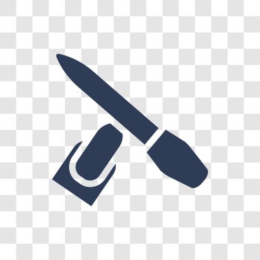 Çivi dosya simgesi. Trendy törpü logo kavramı hijyen koleksiyonundan şeffaf arka plan üzerinde