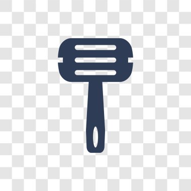 Ustura simgesi. Trendy jilet logo kavramı hijyen koleksiyonundan şeffaf arka plan üzerinde