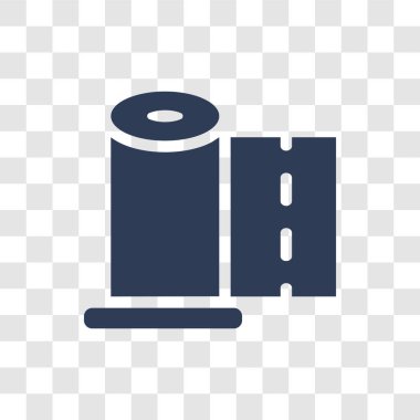 kağıt havlu simgesi. Modaya uygun kağıt havlu logo kavramı hijyen koleksiyonundan şeffaf arka plan üzerinde