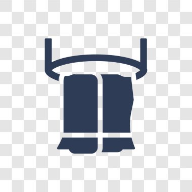 Havlu simgesi. Trendy havlu logo kavramı hijyen koleksiyonundan şeffaf arka plan üzerinde