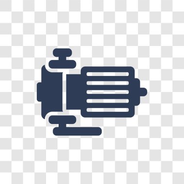 Simge pompa. Modaya uygun pompa logo kavramı sanayi koleksiyonundan şeffaf arka plan üzerinde