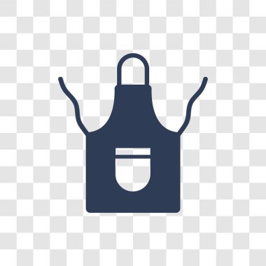 Önlük simgesi. Trendy önlük logo kavram mutfak koleksiyonundan şeffaf arka plan üzerinde