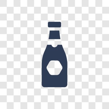 Ketçap simgesi. Trendy ketçap logo kavram mutfak koleksiyonundan şeffaf arka plan üzerinde