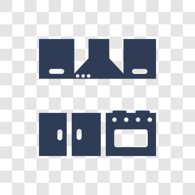 Mutfak simgesi. Trendy Mutfak logo kavram mutfak koleksiyonundan şeffaf arka plan üzerinde