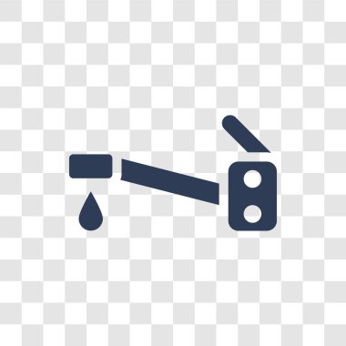 mutfak musluk simgesi. Trendy Mutfak Musluk logo kavram mutfak koleksiyonundan şeffaf arka plan üzerinde