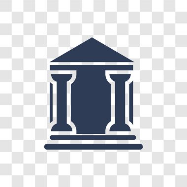 Adliye simgesi. Trendy Adliye logo kavramı hukuk ve adalet koleksiyonundan şeffaf arka plan üzerinde