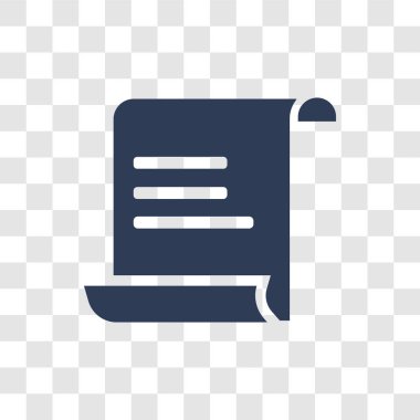 Hukuk kağıt simgesi. Trendy hukuk kağıt logo kavramı hukuk ve adalet koleksiyonundan şeffaf arka plan üzerinde