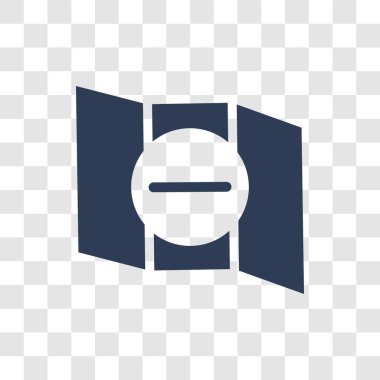 Harita simgesini kaldırın. Haritalar ve konumlar koleksiyonundan şeffaf arka plan üzerinde harita logo konseptinden trendy kaldır