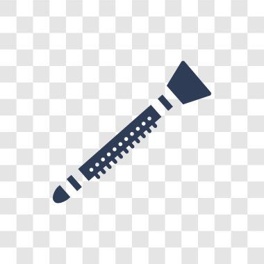 Klarnet simgesi. Trendy klarnet logo kavramı müzik koleksiyonundan şeffaf arka plan üzerinde