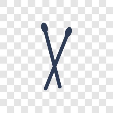 Sopaları simgesi. Trendy sopaları logo kavramı müzik koleksiyonundan şeffaf arka plan üzerinde