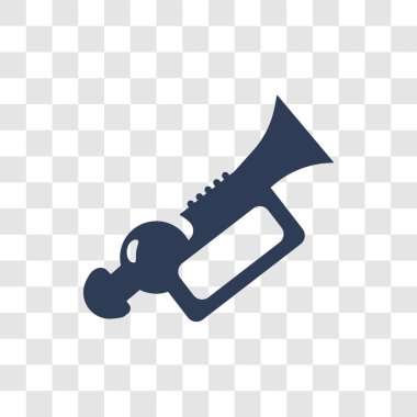 Trombon simgesi. Trendy trombon logo kavramı müzik koleksiyonundan şeffaf arka plan üzerinde