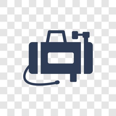 Hava tankı simgesi. Trendy hava tankı logo kavramı deniz koleksiyonundan şeffaf arka plan üzerinde