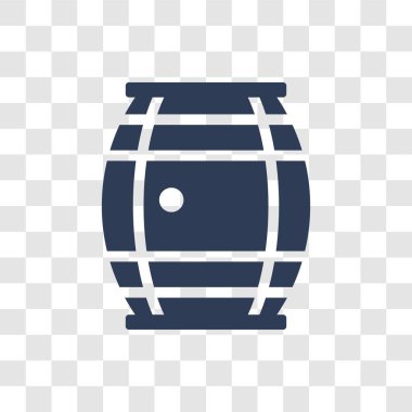 Büyük varil simgesi. Trendy büyük varil logo kavramı deniz koleksiyonundan şeffaf arka plan üzerinde