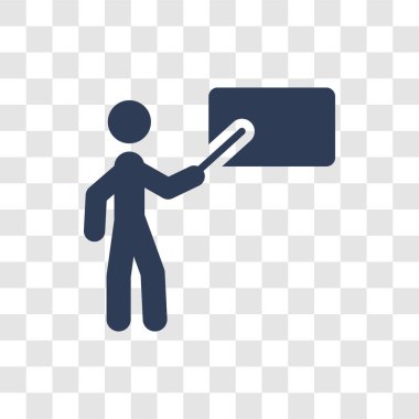 Adam işaret eden simge. Trendy adam logo kavramı üzerinde şeffaf arka plan insanlar koleksiyonundan işaret.