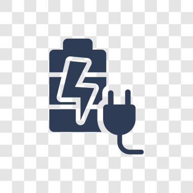 Zihin şarj simgesi. Trendy zihin şarj logo kavramı verimlilik koleksiyonundan şeffaf arka plan üzerinde