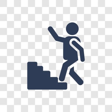 İnsanlar tırmanışı simgesi simgesi. Trendy insanlar tırmanma logo kavramı eğlence oyunları Collection şeffaf arka plan üzerinde