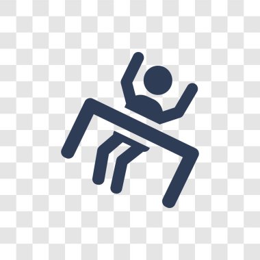 İnsanlar iskambil belirsizlik simgesi simgesi. Limbo logo kavramı eğlence oyunları Collection şeffaf arka plan üzerinde trendy oynayanlar