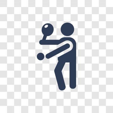 Masa Tenisi Icon Icon oynayan insanlar. Masa Tenisi logo kavramı eğlence oyunları Collection şeffaf arka plan üzerinde trendy oynayanlar