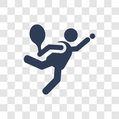 İnsanlar oyun tenis simgesi simgesi. Tenis logo kavramı eğlence oyunları Collection şeffaf arka plan üzerinde trendy oynayanlar