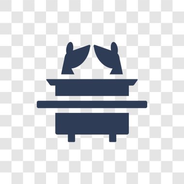 Ark Convenant simgesi. Din koleksiyonundan şeffaf arka plan üzerinde Convenant logo kavramının trendy Ark