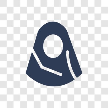 Hijab simgesi. Trendy Hijab logo kavramı din koleksiyonundan şeffaf arka plan üzerinde