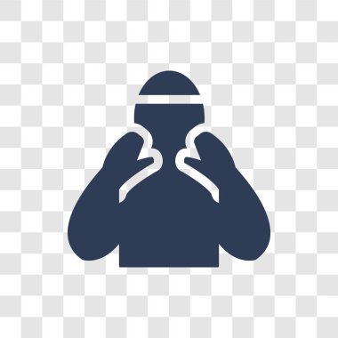 SUBAH dua kutsal kişilerin resmi. Trendy Subah dua logo kavramı din koleksiyonundan şeffaf arka plan üzerinde