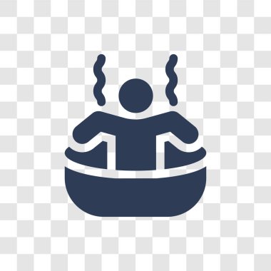 2steam banyo simgesi. Trendy 2steam banyo logo kavramı sauna koleksiyonundan şeffaf arka plan üzerinde