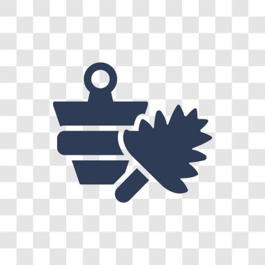 Yeşil Sauna simgesi. Trendy yeşil Sauna logo kavramı sauna koleksiyonundan şeffaf arka plan üzerinde