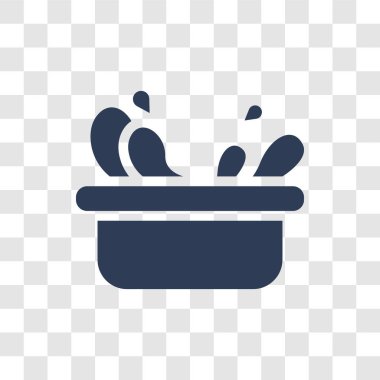 Simge sıçramasına. Trendy Splashing logo kavramı sauna koleksiyonundan şeffaf arka plan üzerinde