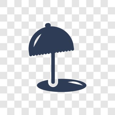 Plaj Şemsiye simgesi. Trendy plaj şemsiye logo kavramı yaz koleksiyonundan şeffaf arka plan üzerinde
