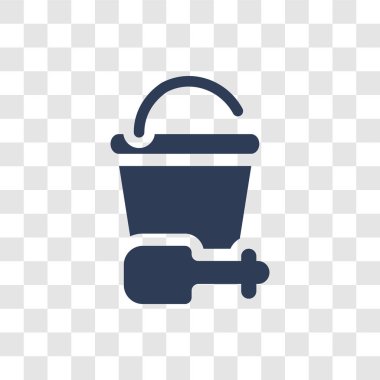 Kum kova ve kürek simgesi. Trendy kum kova ve kürek logo konsepti üzerine yaz koleksiyonundan saydam arka plan