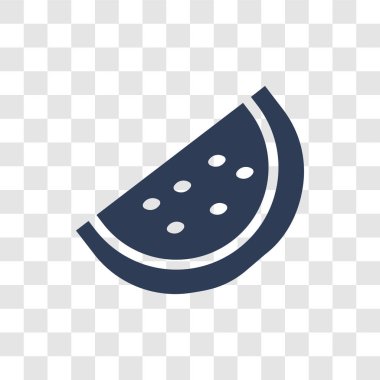 Dilim kavun simgesi. Trendy dilim kavun logo kavramı yaz koleksiyonundan şeffaf arka plan üzerinde