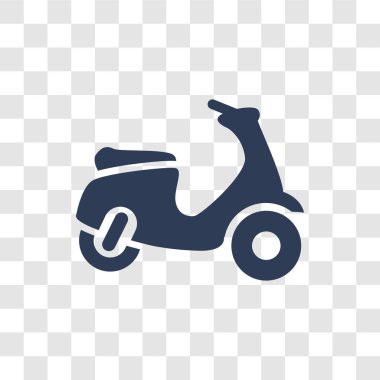 Scooter simgesi. Trendy Scooter logo kavramı ulaşım koleksiyonundan şeffaf arka plan üzerinde