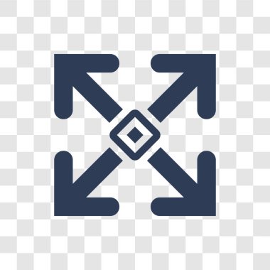 Simgeyi büyütmek. Kullanıcı arayüzü ve Web gezinti koleksiyonundan şeffaf arka plan üzerinde trendy Büyüt logo kavramı