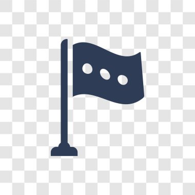 Bayrak simgesi. Kullanıcı arayüzü ve Web gezinti koleksiyonundan şeffaf arka plan üzerinde trendy bayrak logo kavramı