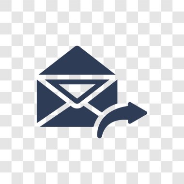 İleriye doğru simgesi. Modaya uygun ileriye doğru logo kavramı Kullanıcı arayüzü ve Web gezinti koleksiyonundan şeffaf arka plan üzerinde