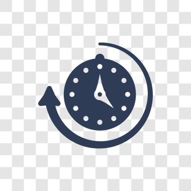 Tarihi simgesi. Kullanıcı arayüzü ve Web gezinti koleksiyonundan şeffaf arka plan üzerinde trendy tarihi logo kavramı