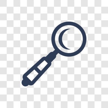 Büyüteç simgesini. Trendy Büyüteç logo kavramı Kullanıcı arayüzü ve Web gezinti koleksiyonundan şeffaf arka plan üzerinde