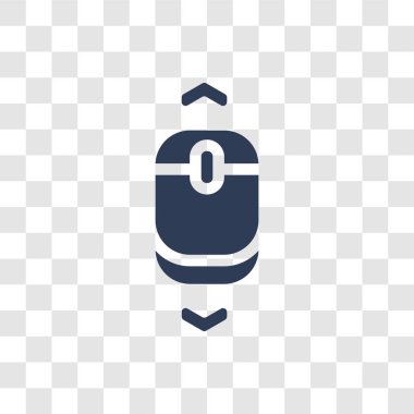 Kaydırma simge. Kullanıcı arayüzü ve Web gezinti koleksiyonundan şeffaf arka plan üzerinde trendy kaydırma logo kavramı