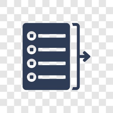 Yan menü simgesi. Kullanıcı arayüzü ve Web gezinti koleksiyonundan şeffaf arka plan üzerinde trendy yan menü logo kavramı