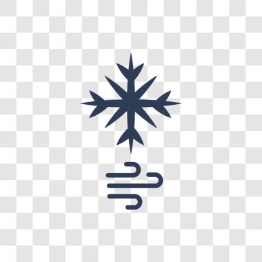 Blizzard simgesi. Trendy Blizzard logo kavramı hava koleksiyonundan şeffaf arka plan üzerinde