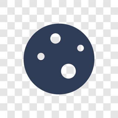 Dolunay simgesi. Trendy dolunay logo kavramı hava koleksiyonundan şeffaf arka plan üzerinde