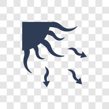 Güneş simgesi. Trendy Sunshine logo kavramı hava koleksiyonundan şeffaf arka plan üzerinde