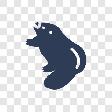 Kunduz simgesi. Trendy Beaver logo kavramı hayvanlar koleksiyonundan şeffaf arka plan üzerinde