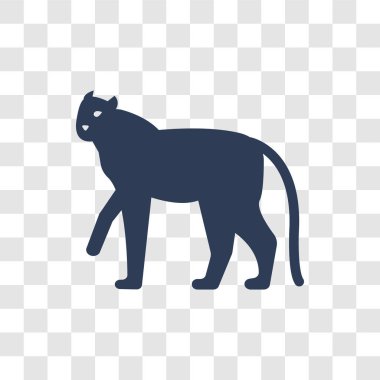 Cheetah simgesi. Trendy Cheetah logo kavramı hayvanlar koleksiyonundan şeffaf arka plan üzerinde