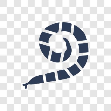 mercan yılanı simgesi. Modaya uygun mercan yılanı logo kavramı hayvanlar koleksiyonundan şeffaf arka plan üzerinde