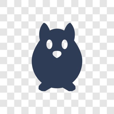 Hamster simgesi. Trendy Hamster logo kavramı hayvanlar koleksiyonundan şeffaf arka plan üzerinde
