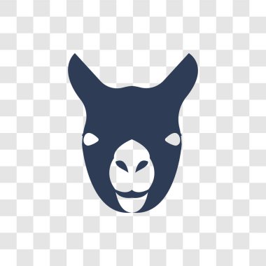 Lama simgesi. Trendy Lama logo kavramı hayvanlar koleksiyonundan şeffaf arka plan üzerinde