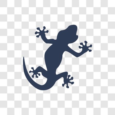Gecko simgesi. Trendy Gecko logo kavramı hayvanlar koleksiyonundan şeffaf arka plan üzerinde